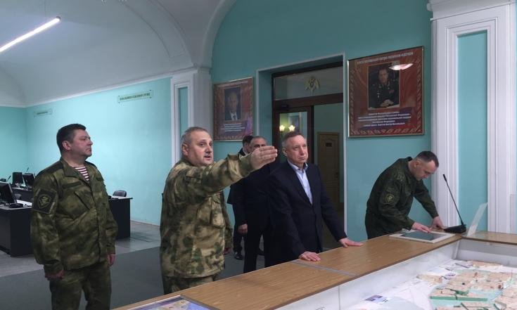 А.Беглов посетил Управление Северо-Западного округа войск национальной гвардии РФ